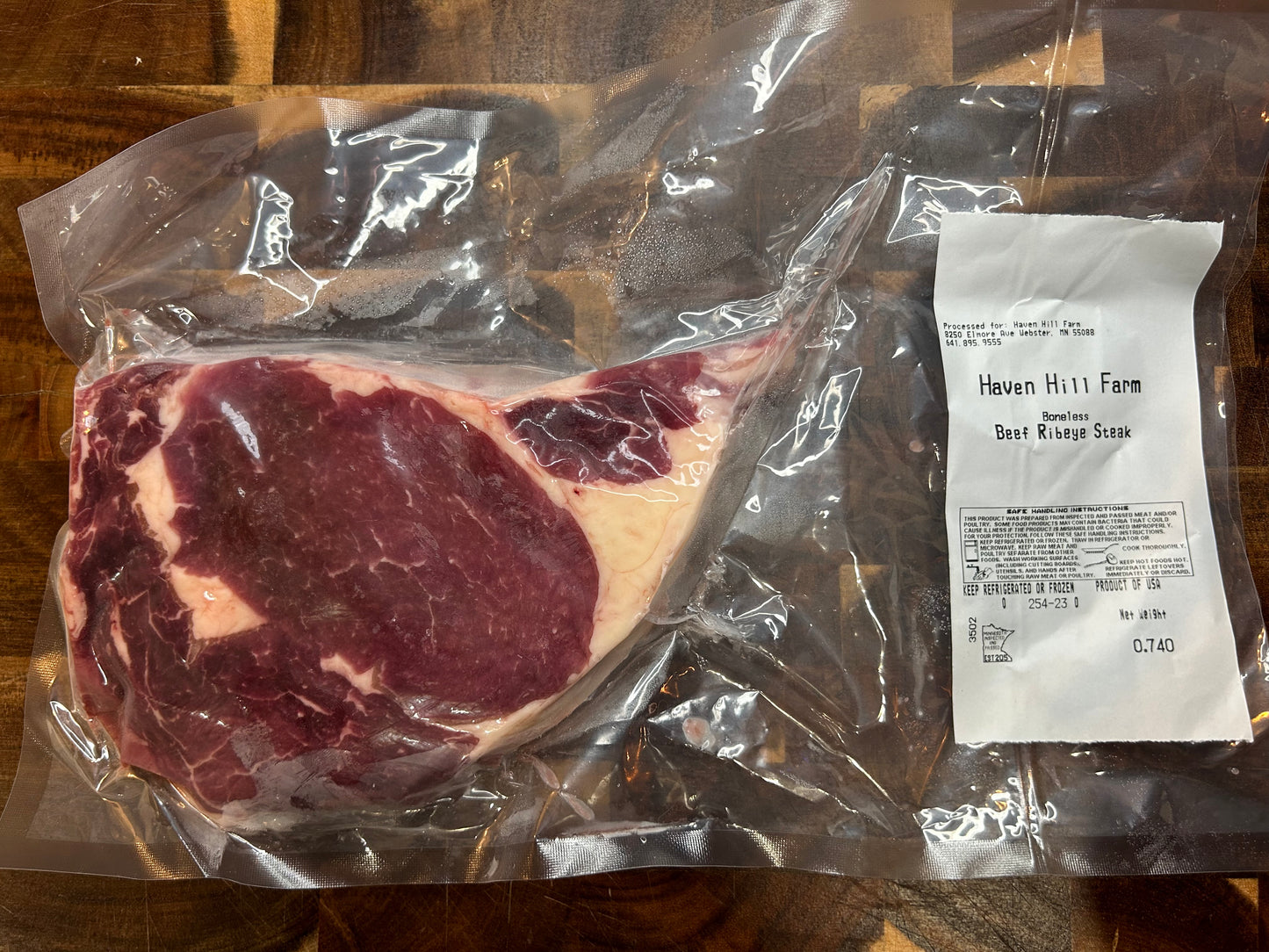 100% Grass Fed Beef Ribeye Steak